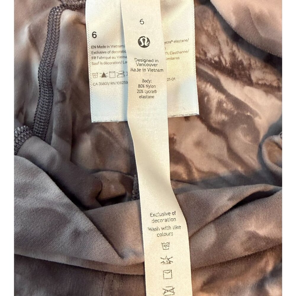 Lululemon Women's Align High Rise Jogger Pants Mink Berry Gray Tie Dye 6 Active - Picture 3 of 9